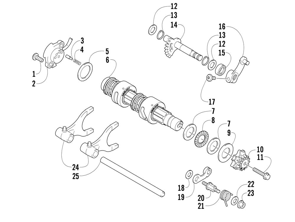 Gear shifting assembly