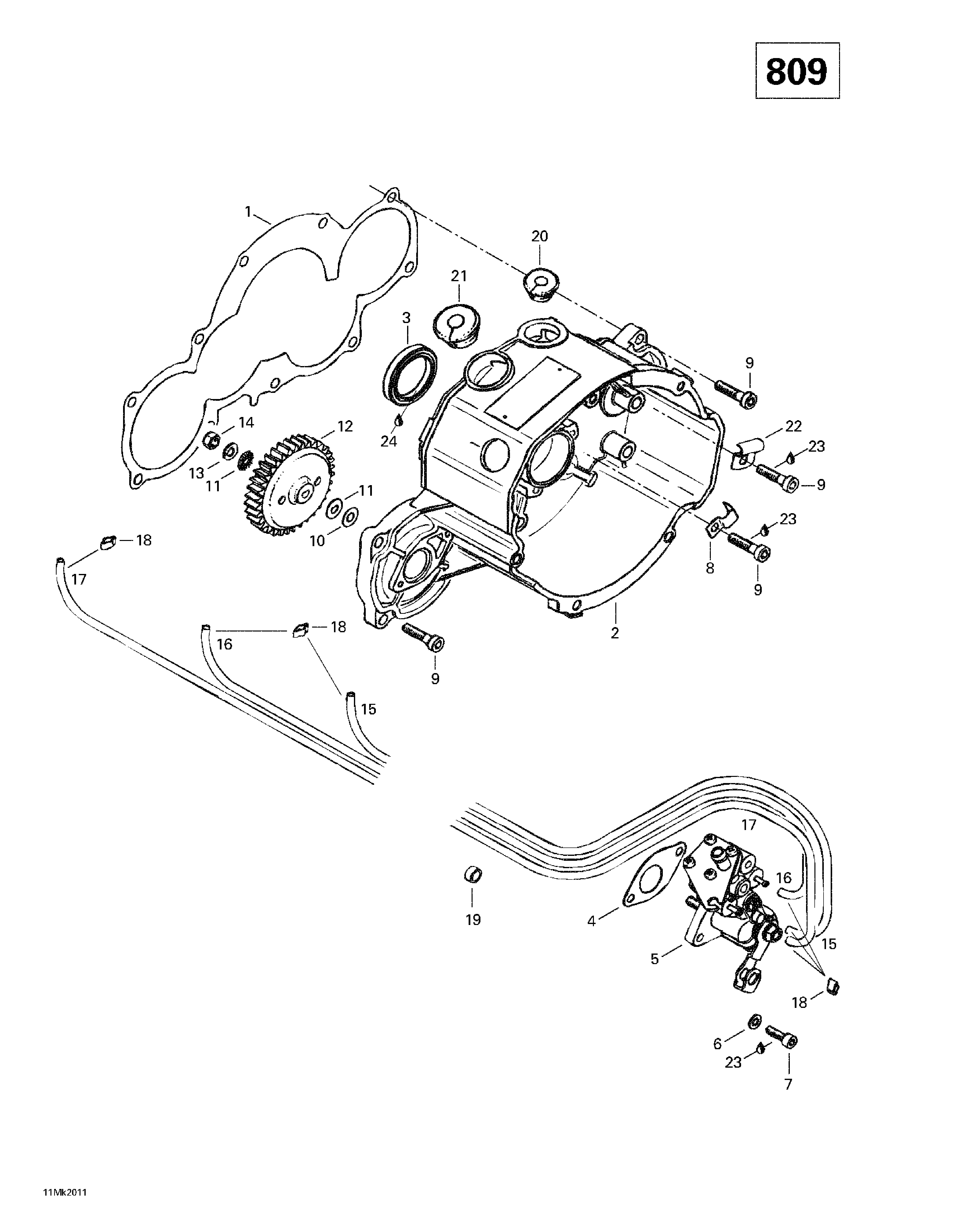 Ignition housing oil pump