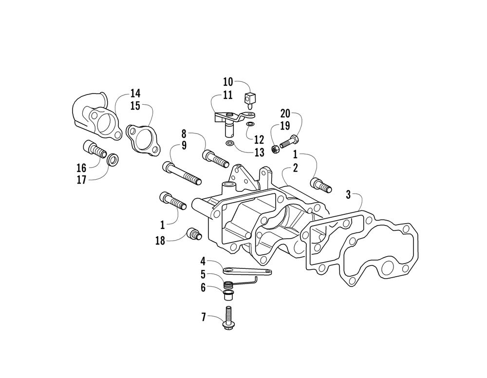 Intake manifold and throttle control assembly