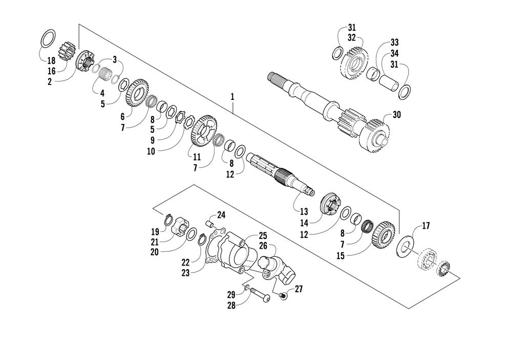 Secondary transmission assembly