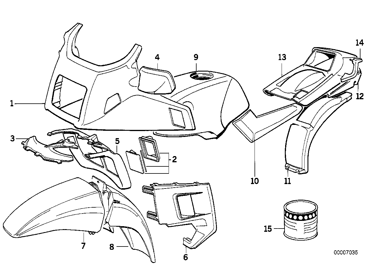 Painted parts 608 avusschwarz