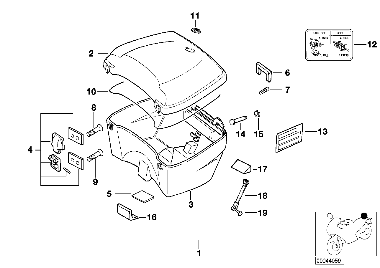 Top case 35l