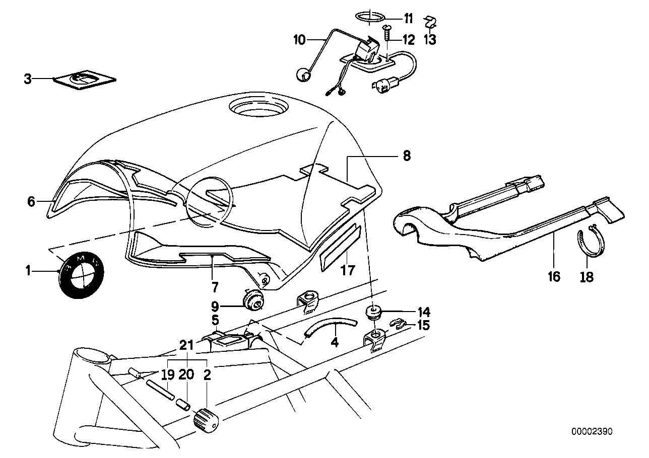 Fuel tank_attaching parts