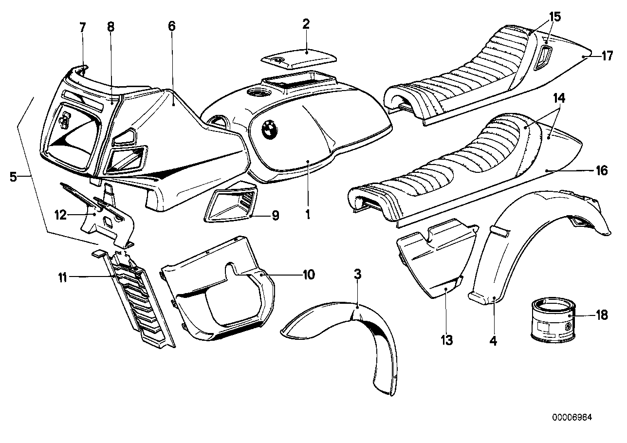 Painted parts 557 dunkelblau