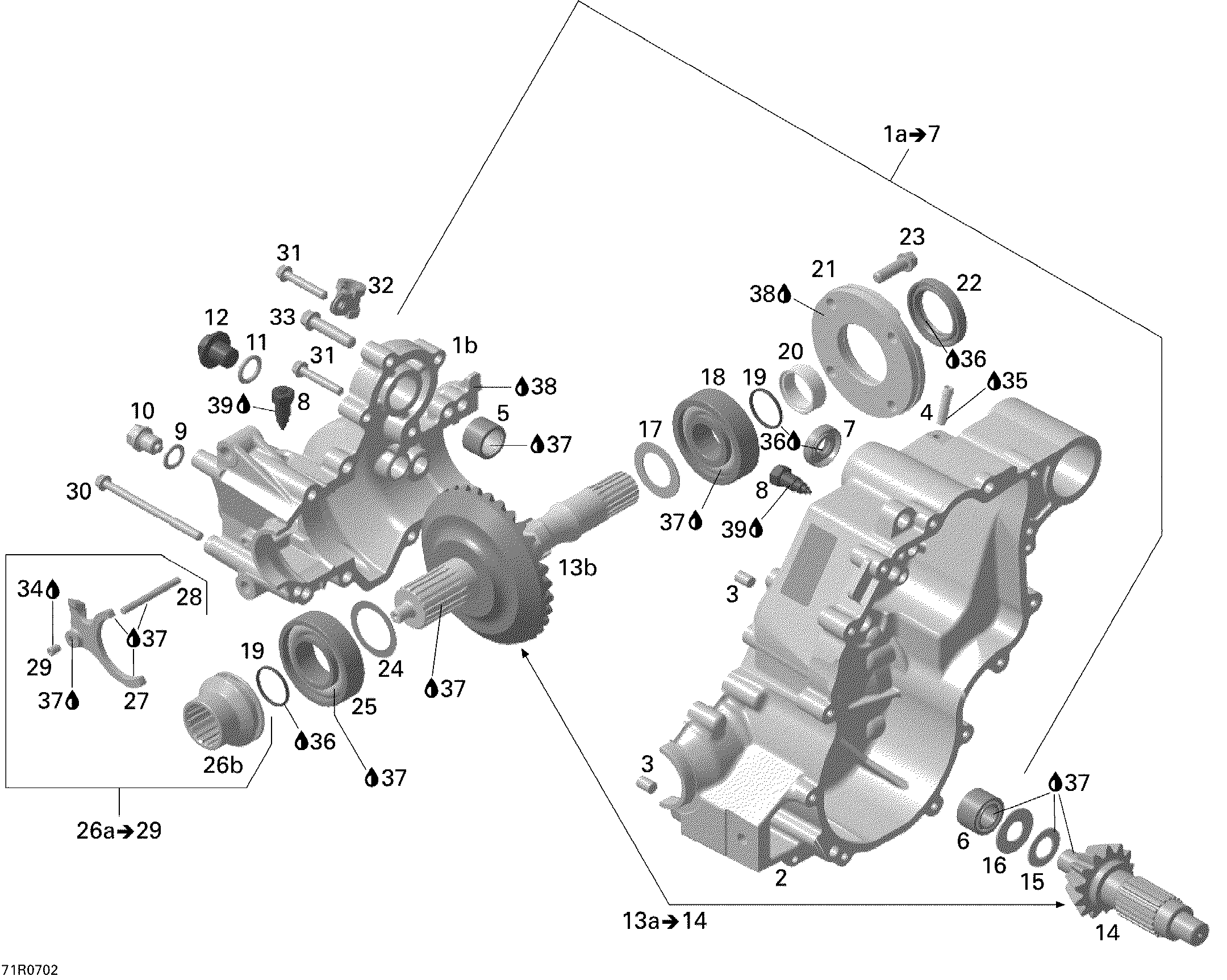 Gear box output shaft