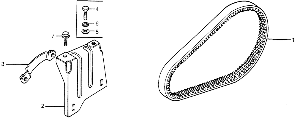 Variable speed belt& reduction case bracket
