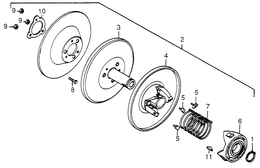 Driven pulley components