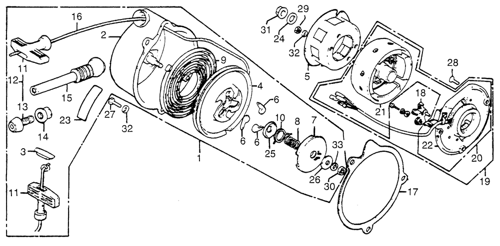 Alternator & recoil starter