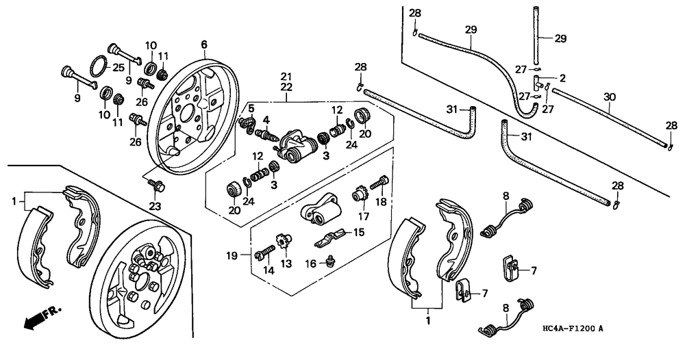 Trx300 front brake panel(trx300)