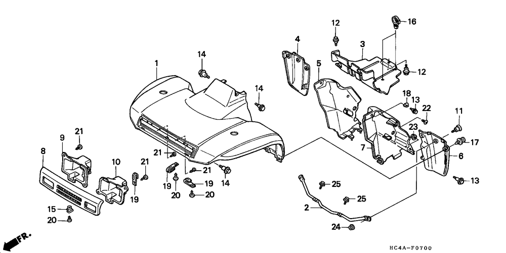 Trx300 front fender (trx300)('92) 92