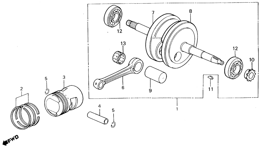 Crankshaft & piston