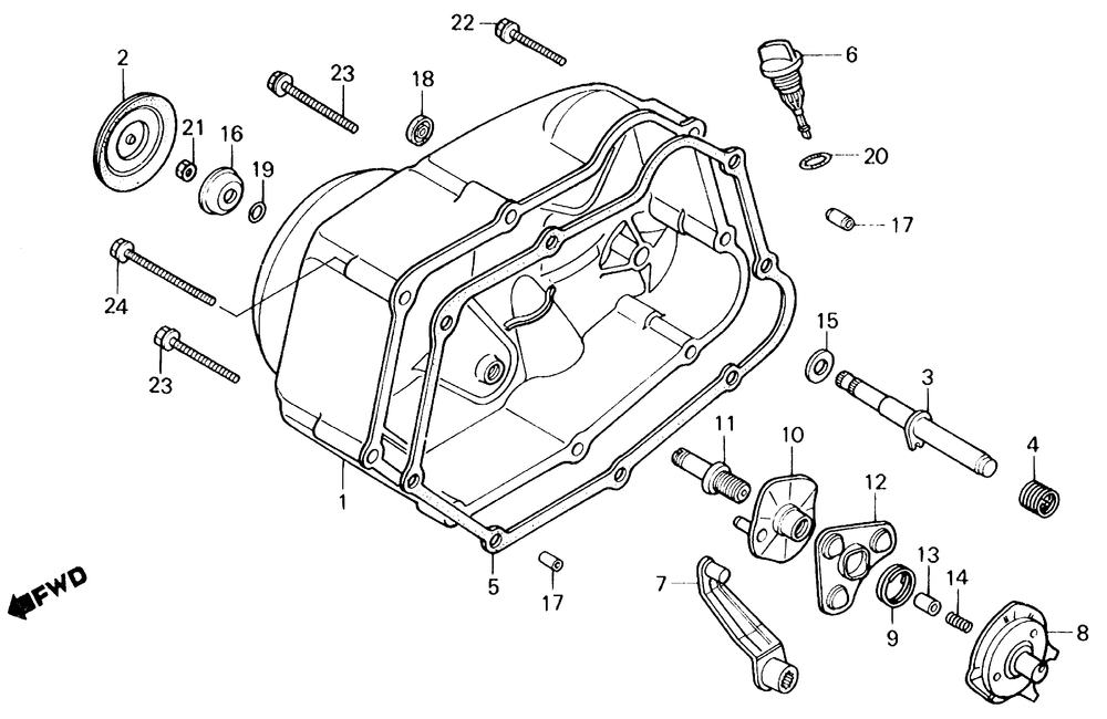 Right crankcase cover 87