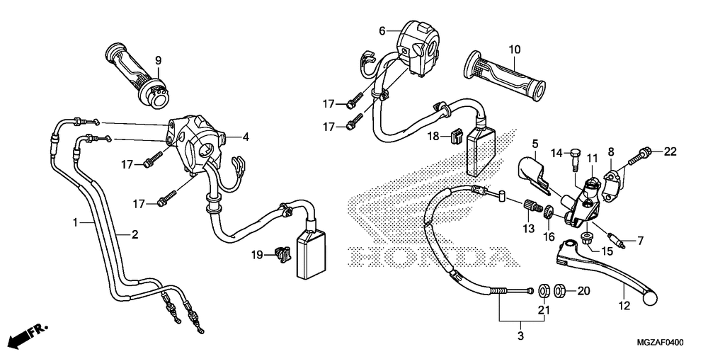 Handle lever & switch & cable