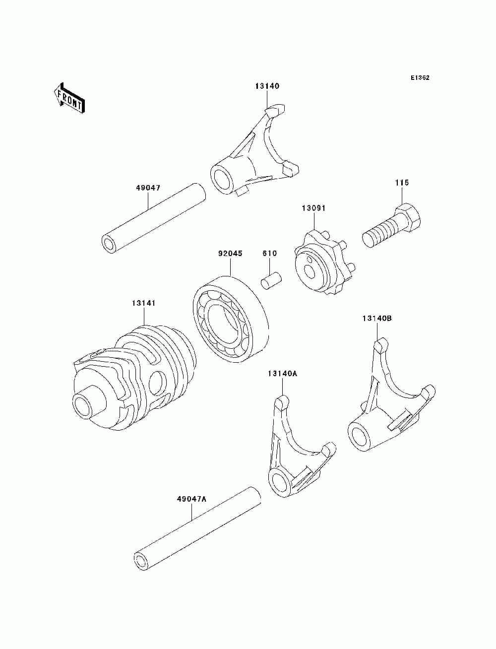 Gear change drum_shift fork(s)