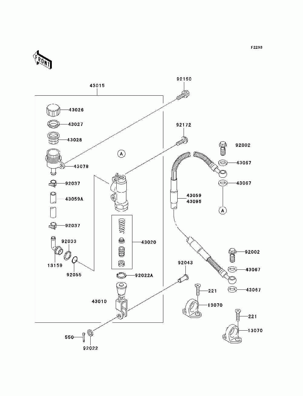 Rear master cylinder