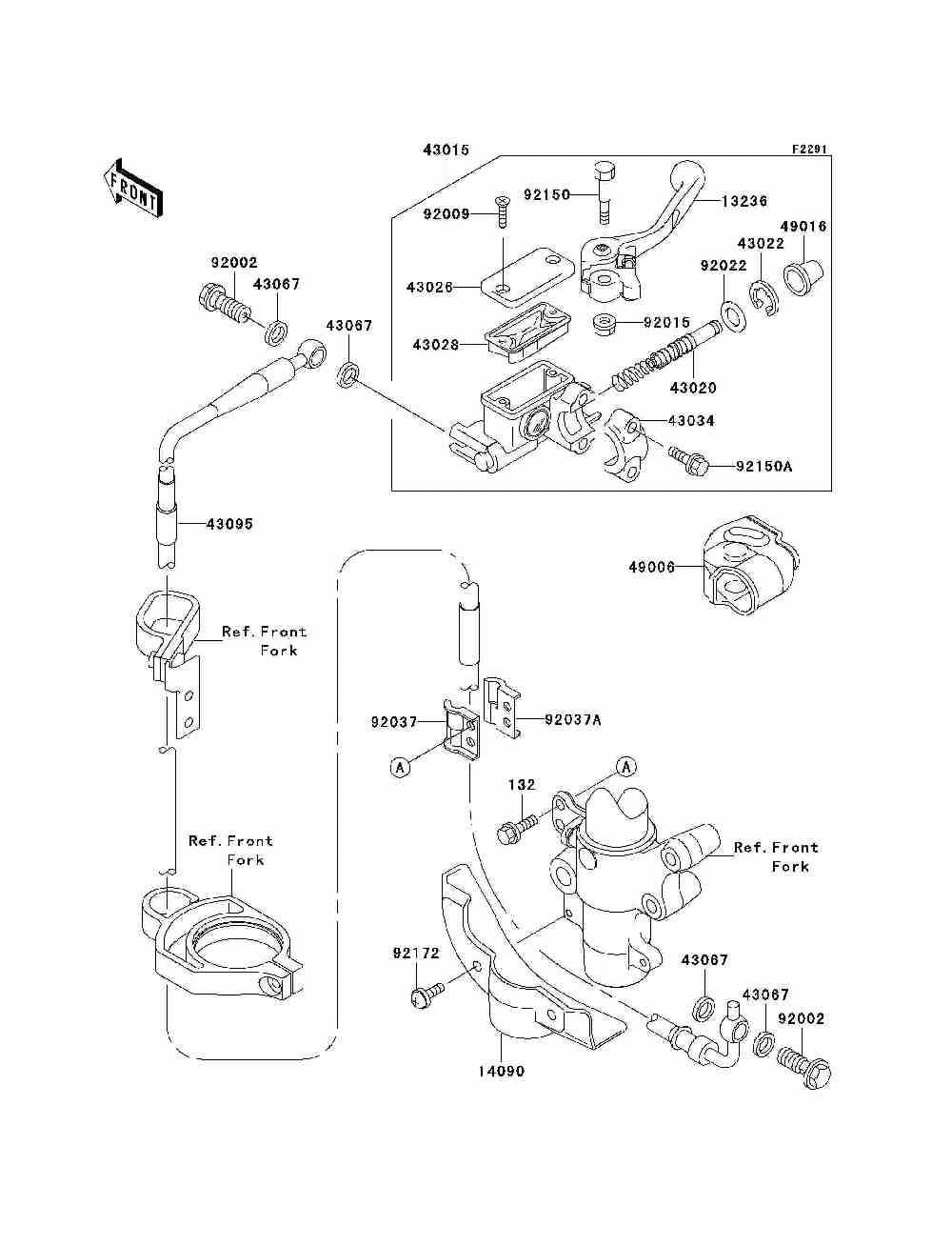 Front master cylinder