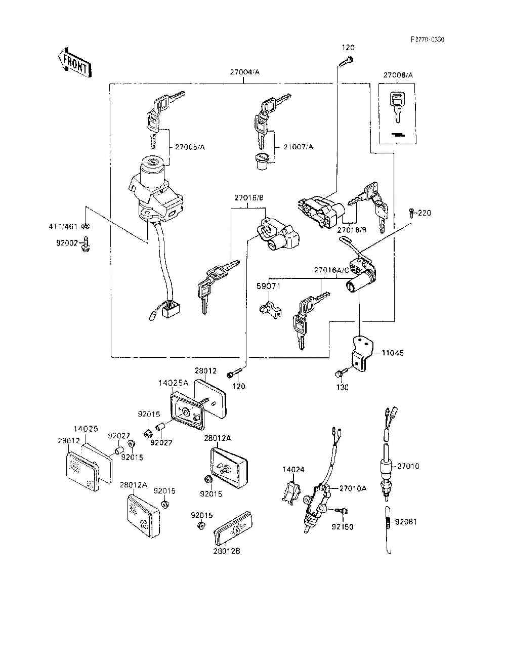 Ignition switch  locks  reflectors