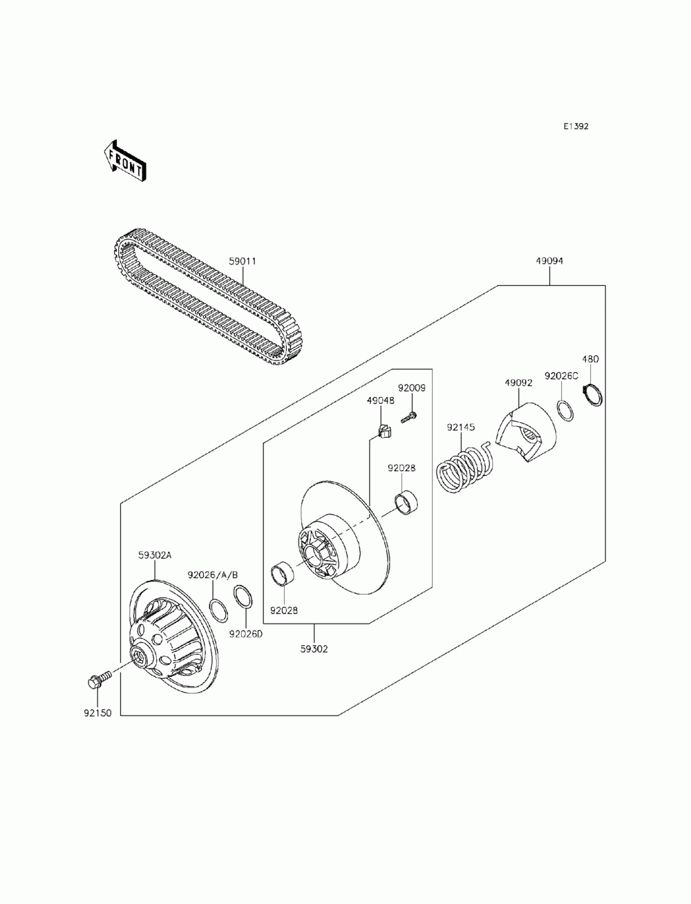 Driven converter_drive belt