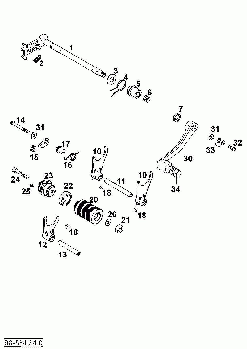 Schaltung shifting mechanism 640 ls-e_mil 2000