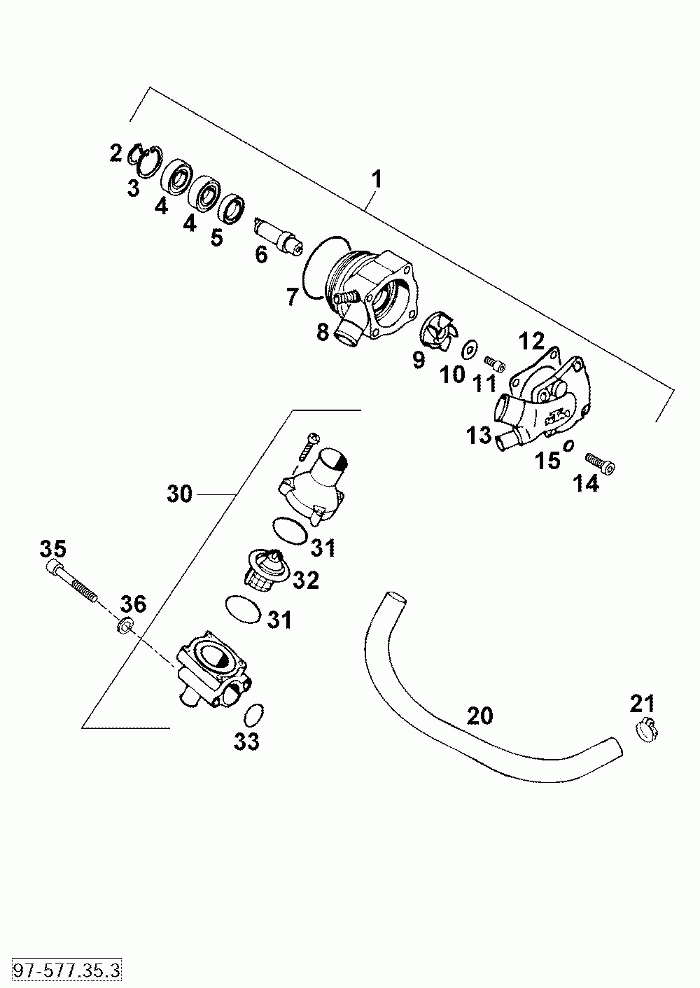 Wasserpumpe water pump 640 ls-e_mil 2000