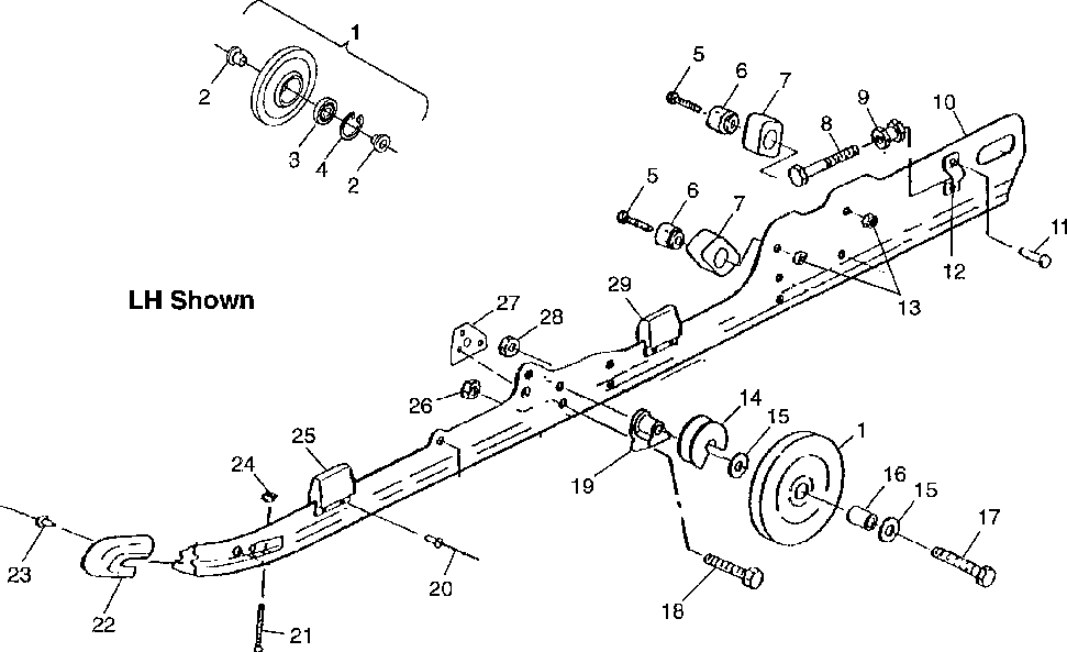 Rail mounting (suspension) - 0980966