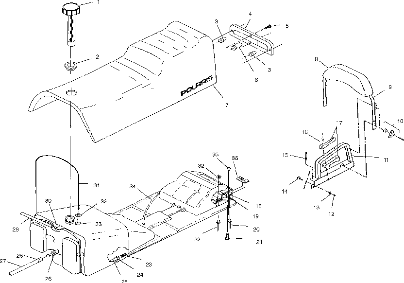 Seat and gas tank - s01st5bs