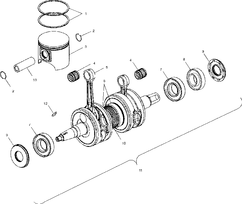 Piston and crankshaft (600) - s03np6es_6esa_6esb-s03na6es-s03nf6es-s03ne6es