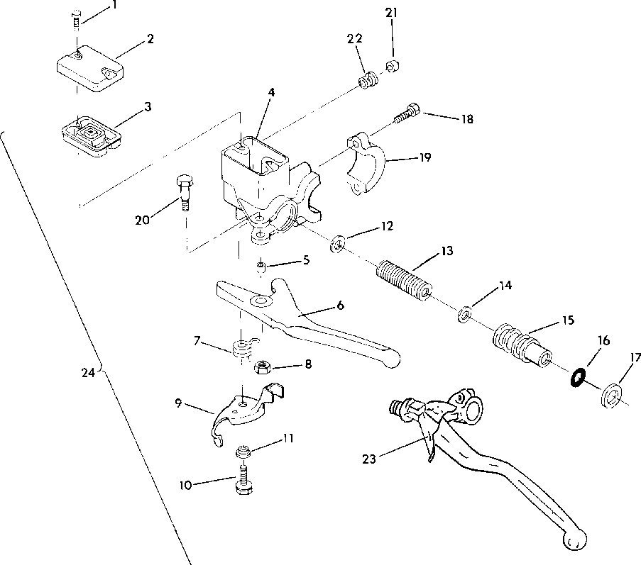 Master cylinder assembly all swedish snowmobiles