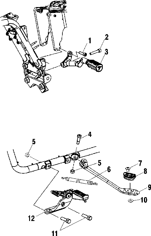 Sidestand and footpeg mounting - v01cs15da