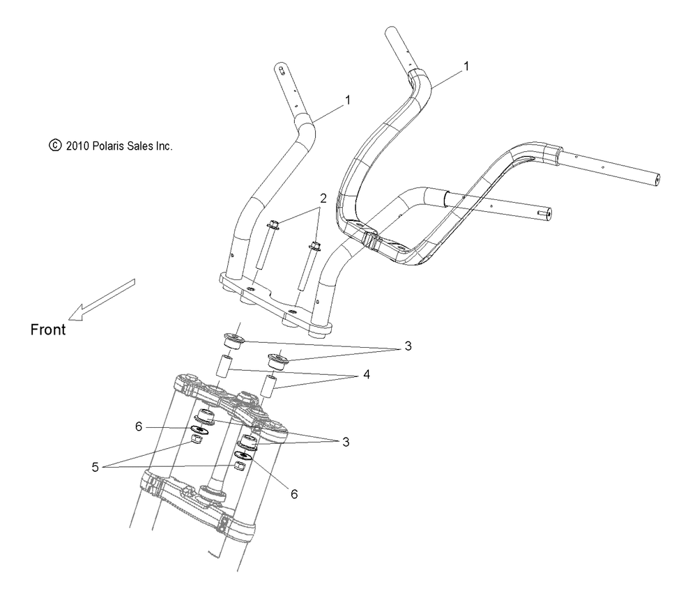 Steering handlebar mounting - v11sw36_sa36_aw36