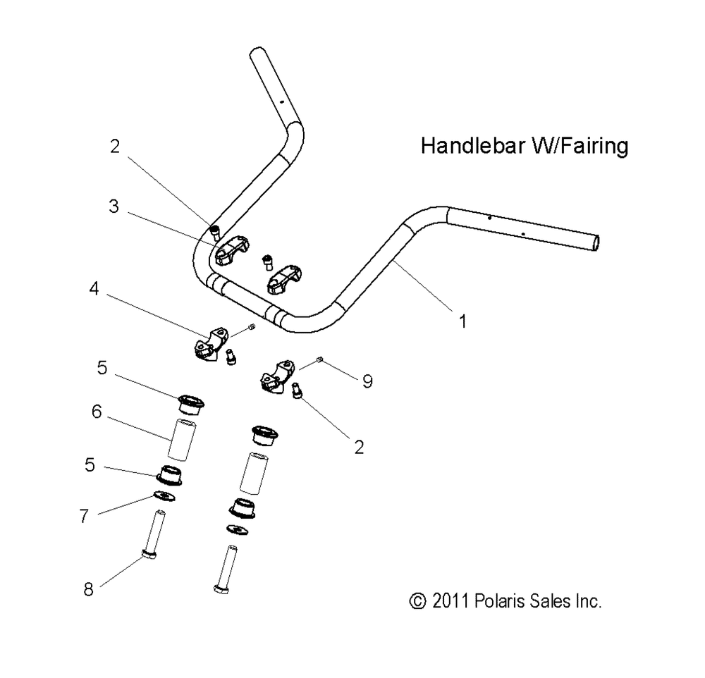 Steering handlebar mounting - v14da_db_dw_tw_zw36