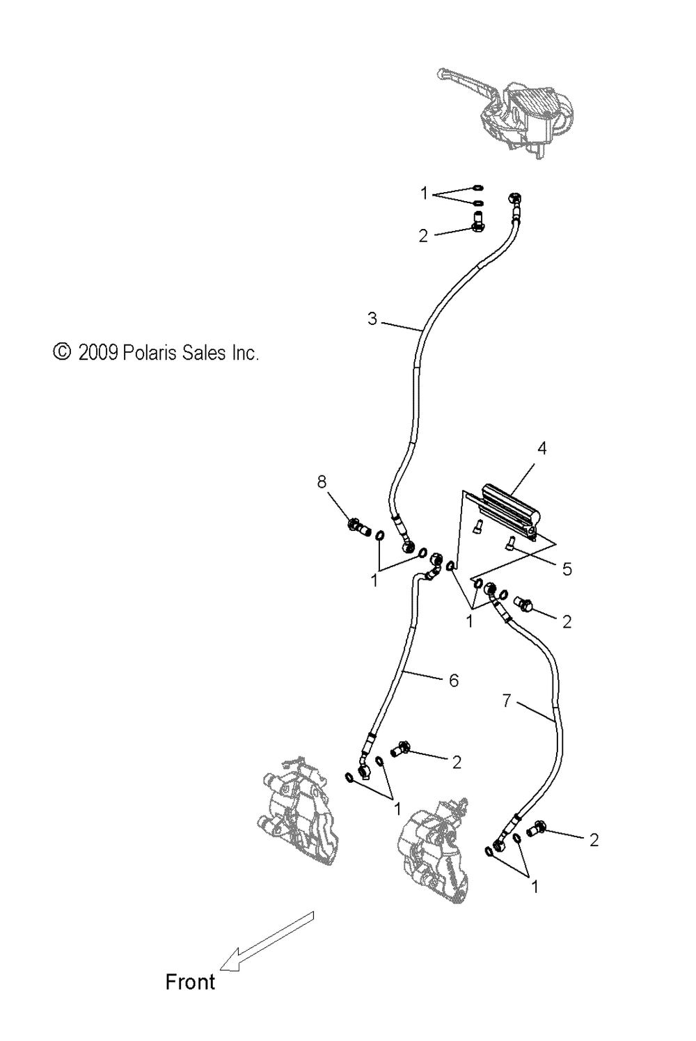 Brakes brake line front non-abs - v14da_db_dw_tw_zw36 all options