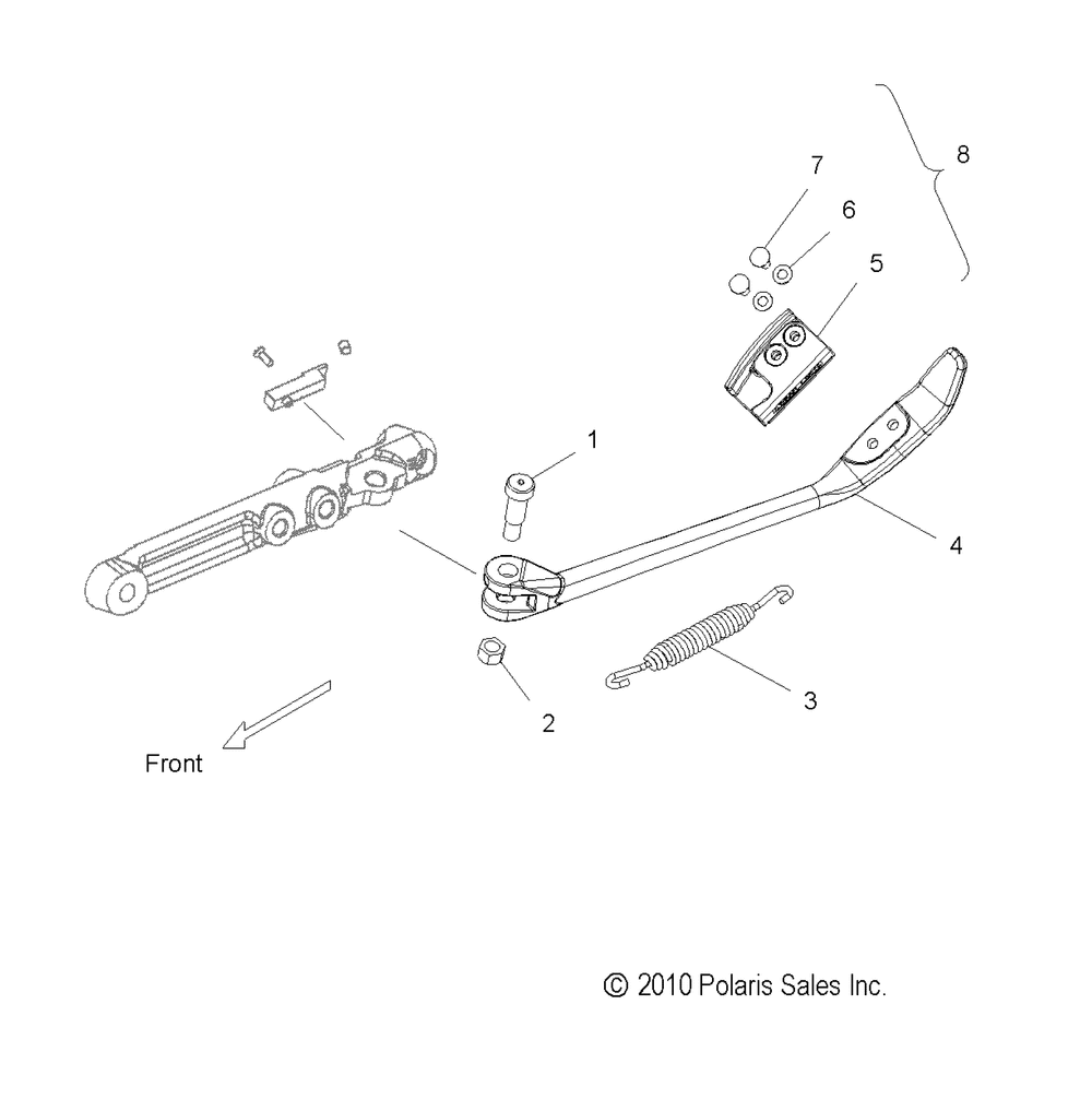 Chassis side stand - v14da_db_dw_tw_zw36 all options