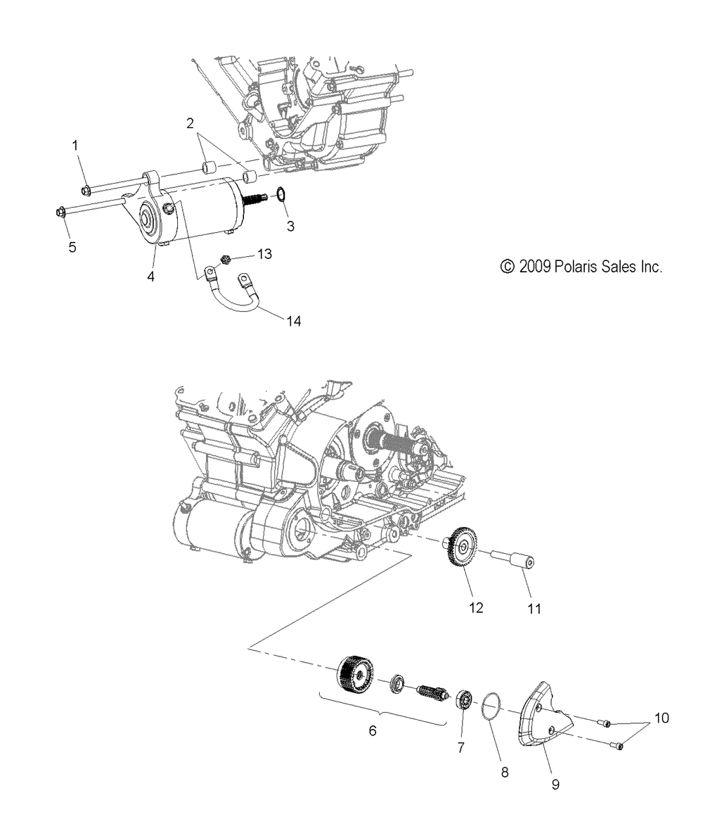 Engine starter motor - v14da_db_dw_tw_zw36 all options