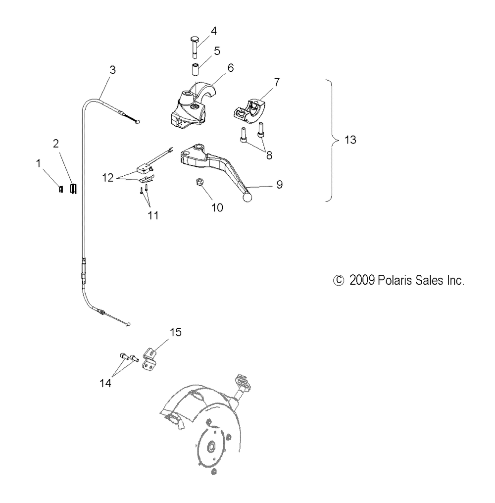 Steering clutch lever - v14da_db_dw_tw_zw36 all options