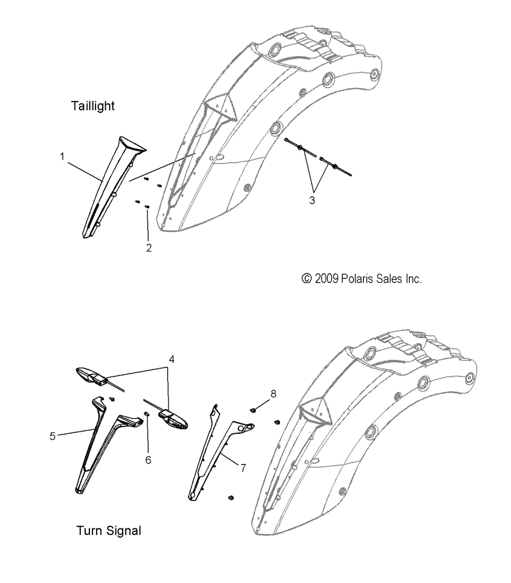 Electrical turn signal rear and taillight - v14da_db_dw_tw_zw36 all options