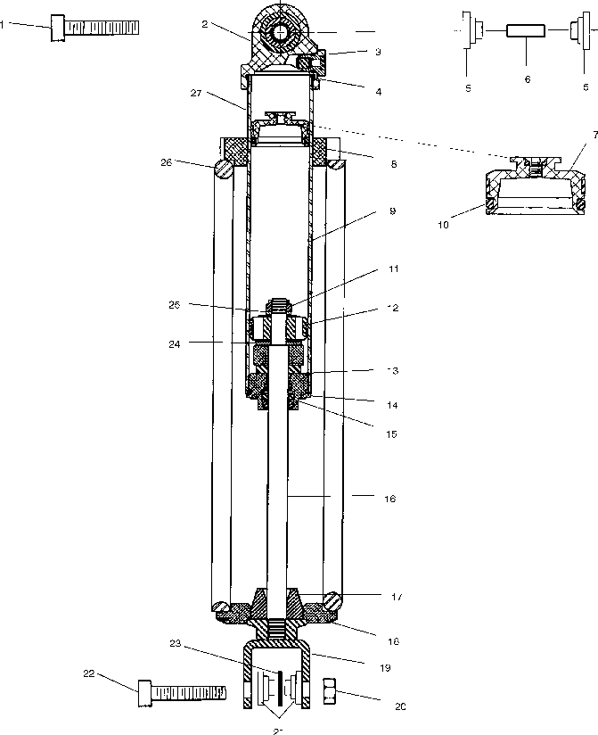 Rear shock - v99cb15lcz