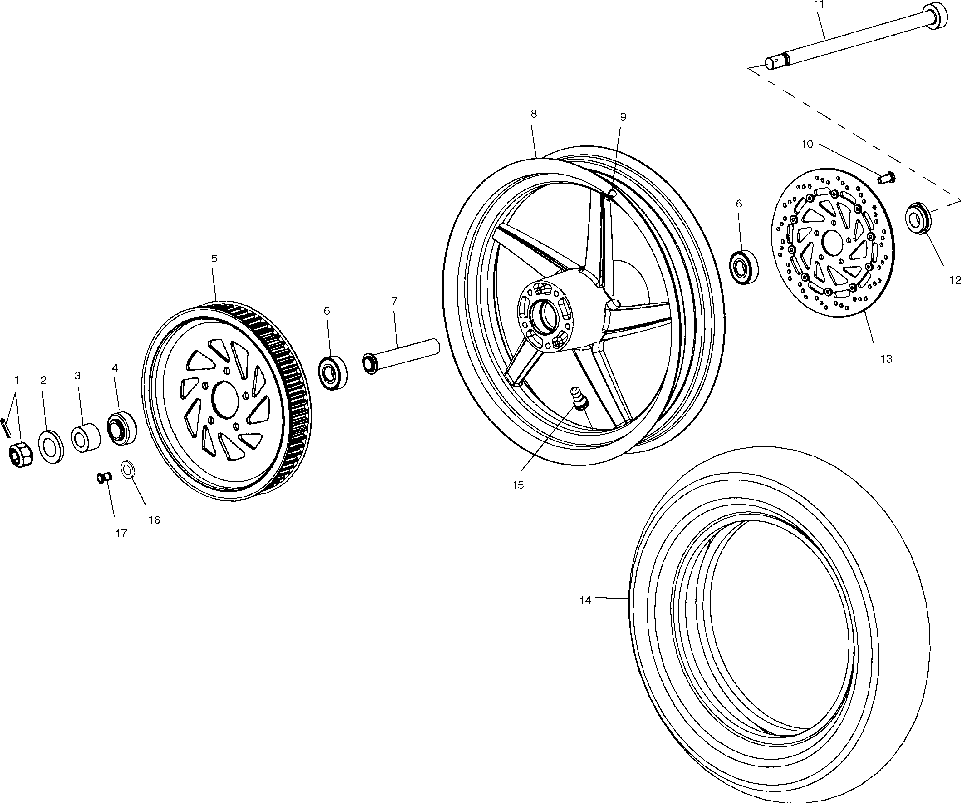 Rear wheel - v99cb15daz