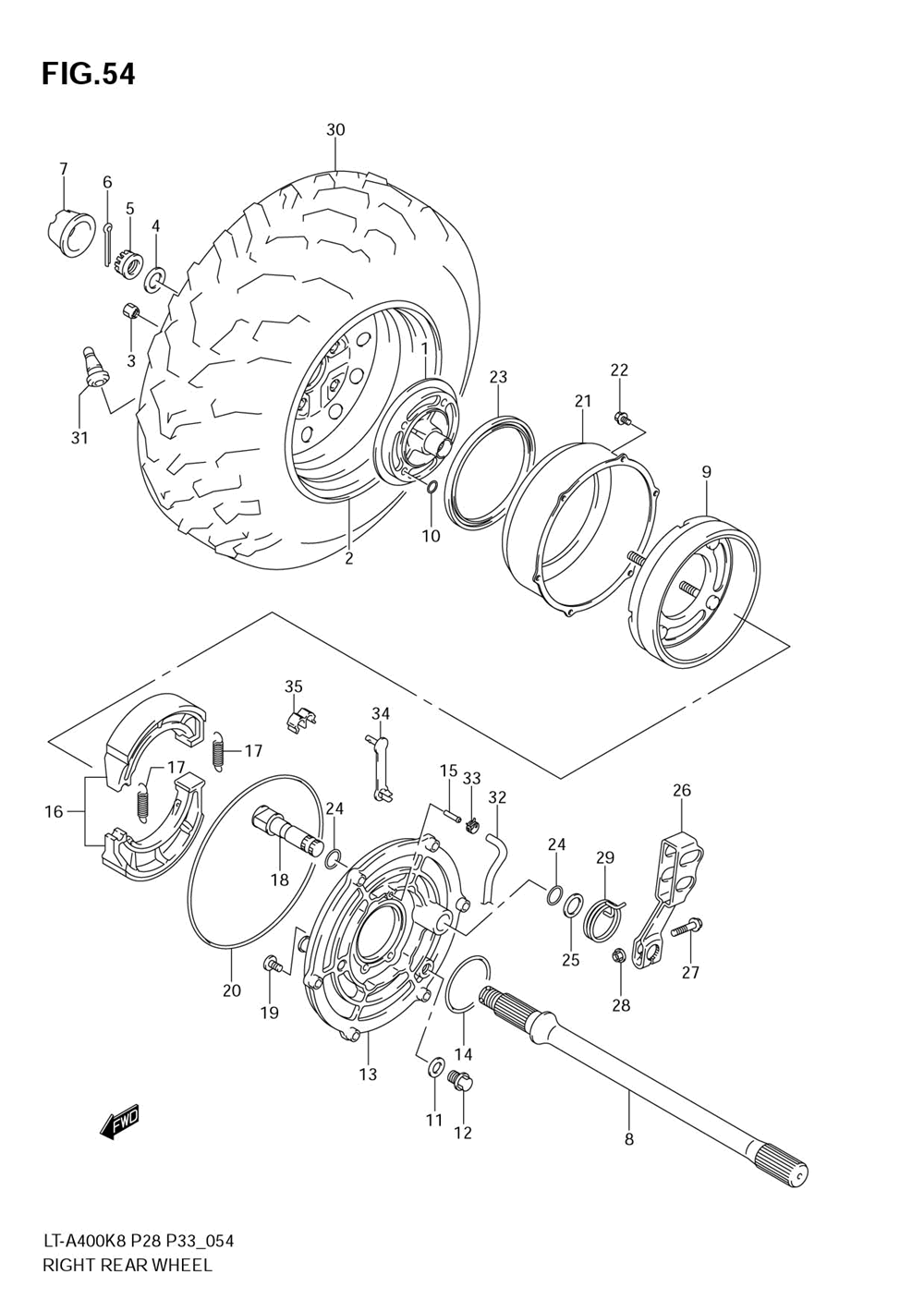 Right rear wheel