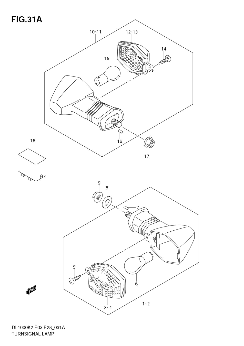 Turnsignal lamp (model k4_k5_k6)