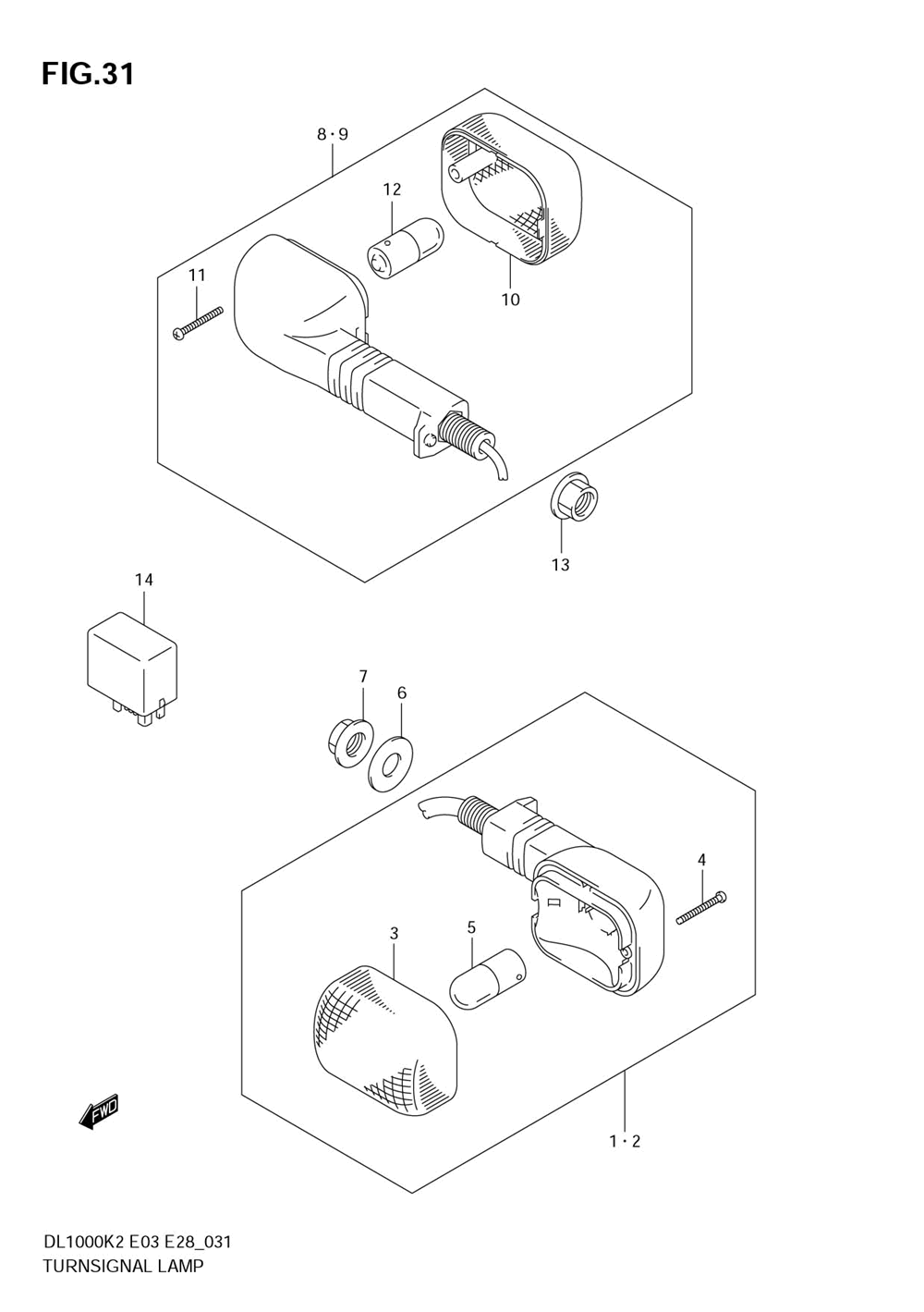 Turnsignal lamp (model k2_k3)