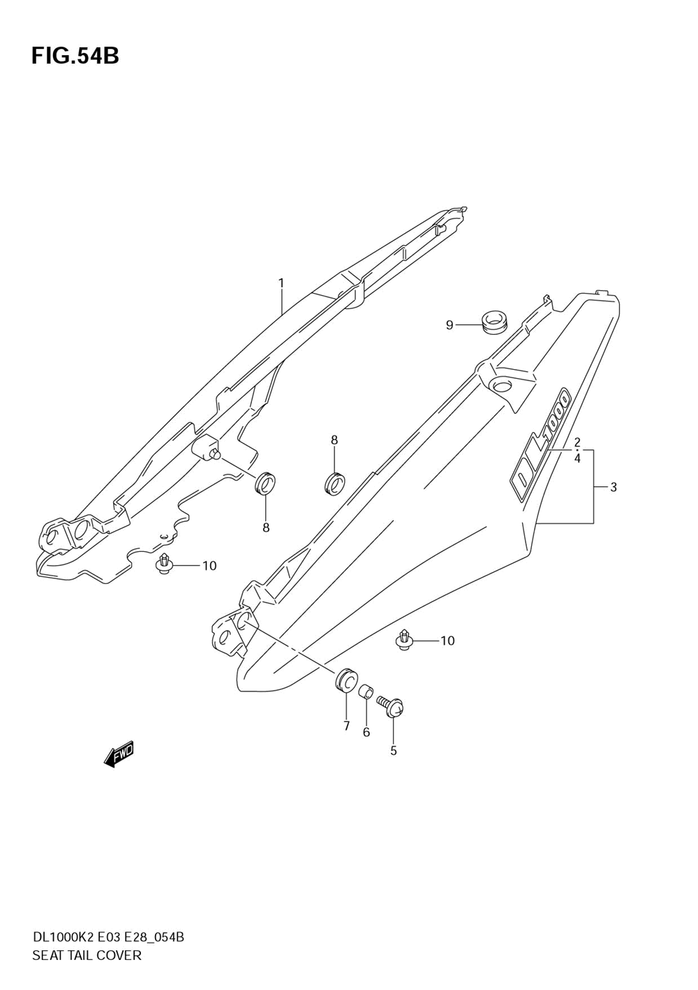 Seat tail cover (model k4)