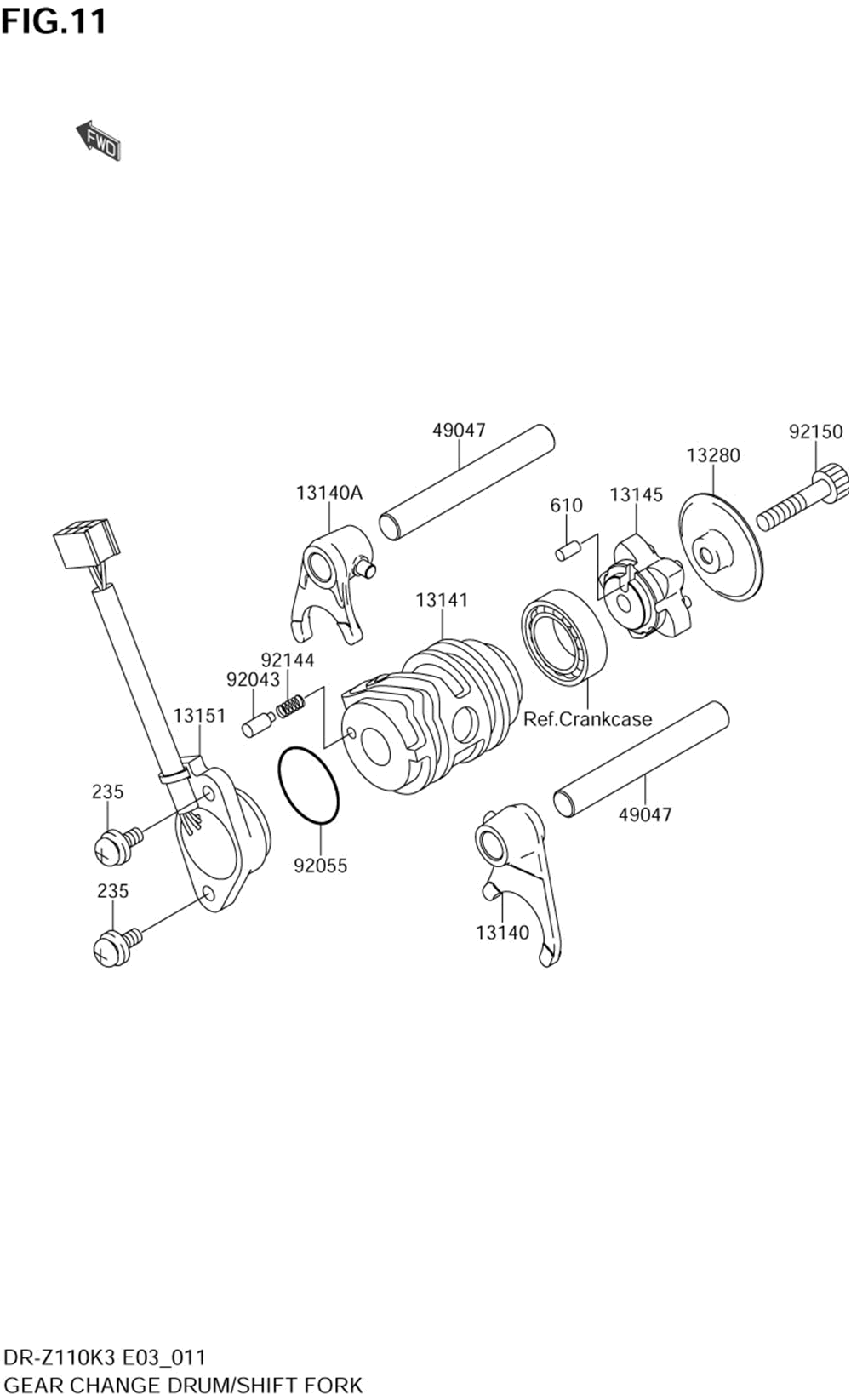 Gear change drum_shift fork