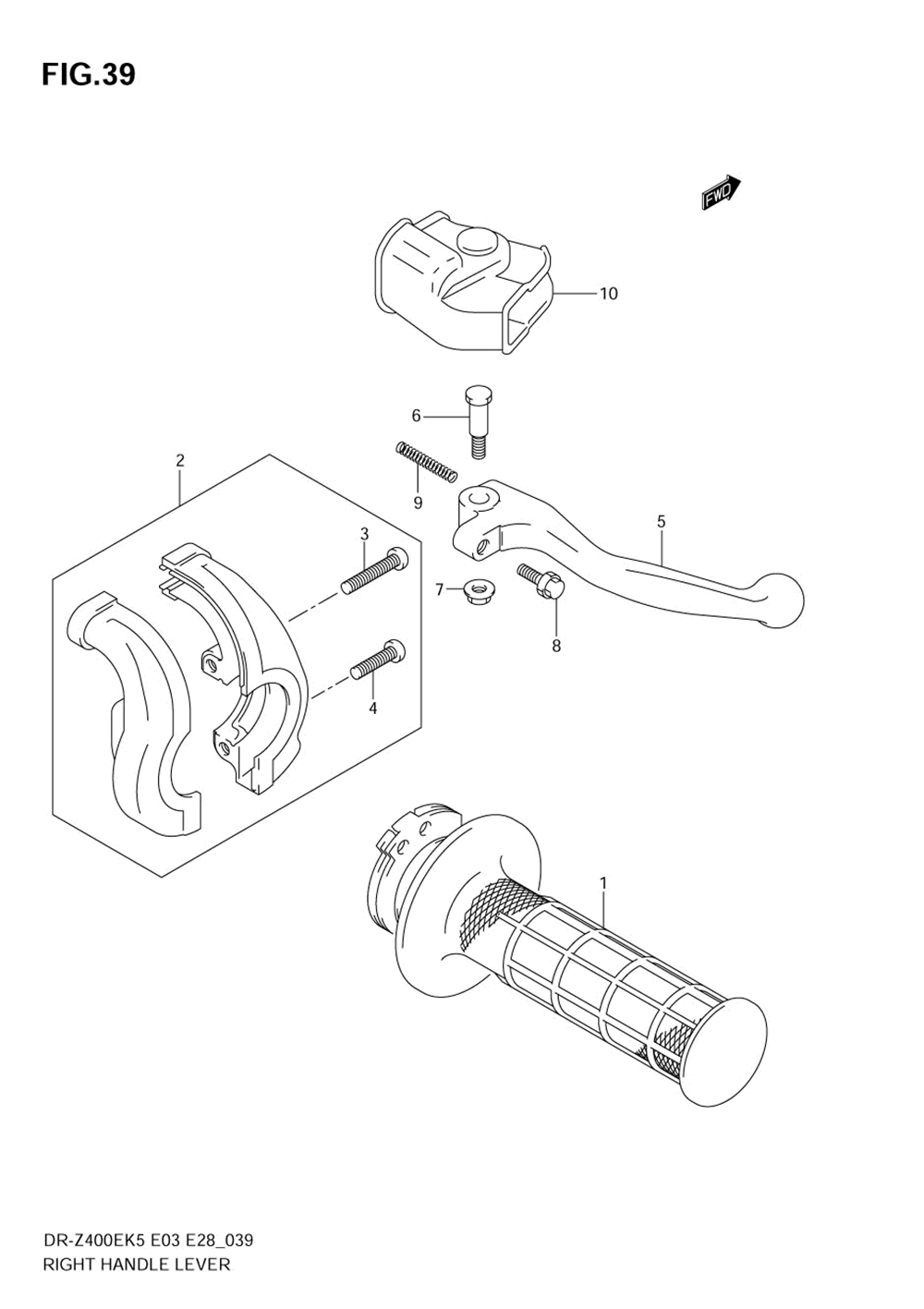 Right handle lever