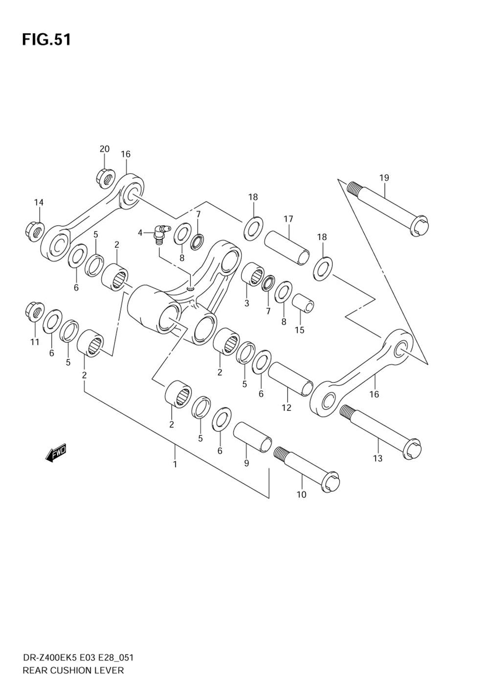 Rear cushion lever