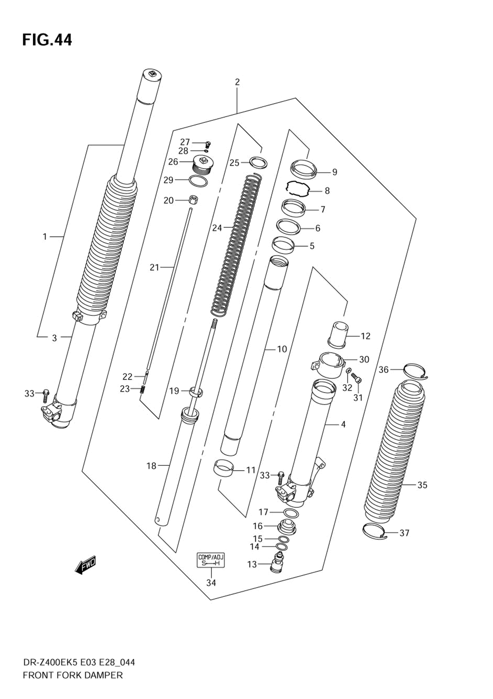 Front fork damper