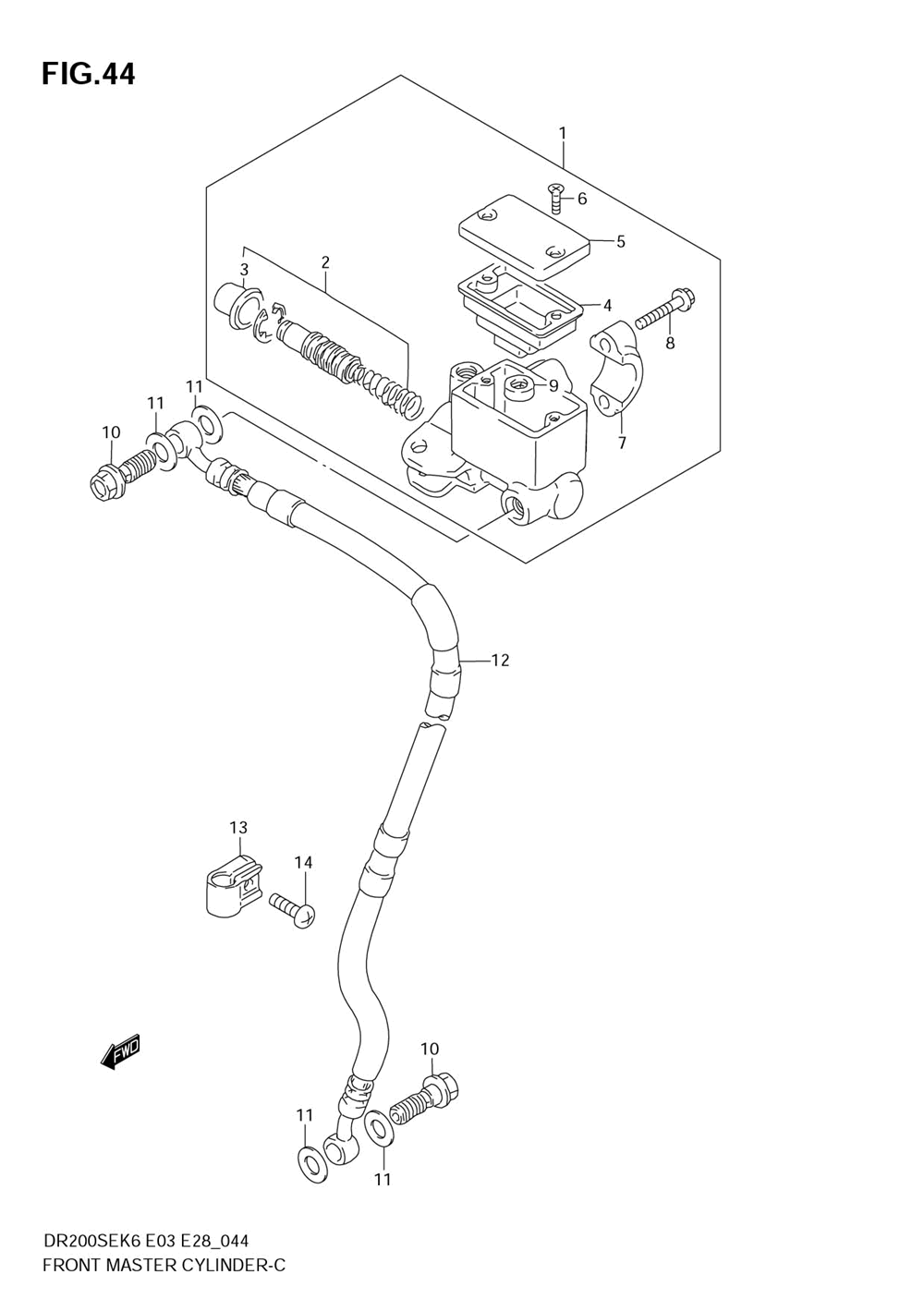 Front master cylinder