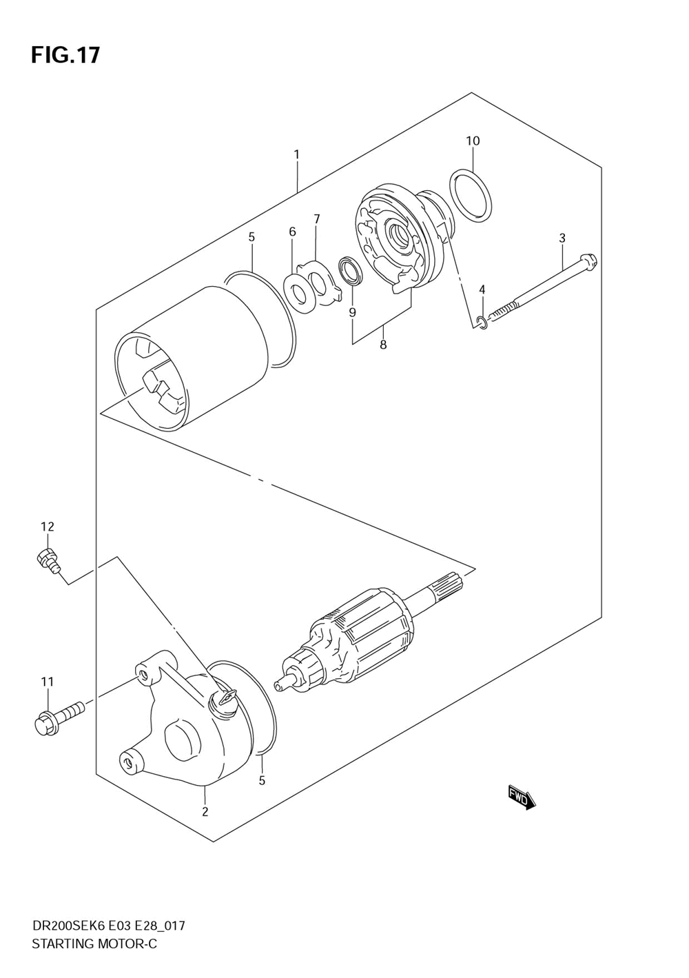 Starting motor