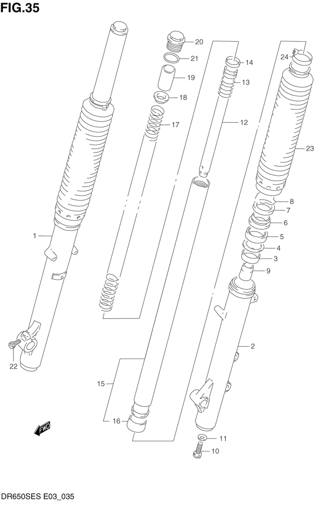 Front fork (model n_p)