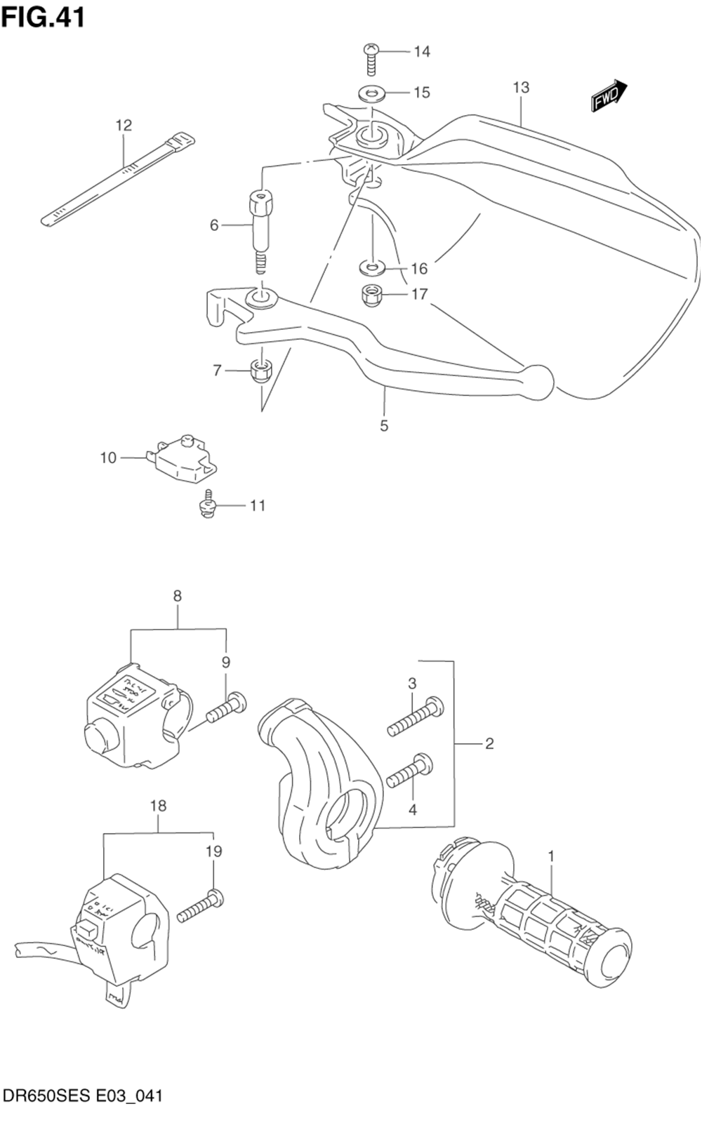 Right handle switch